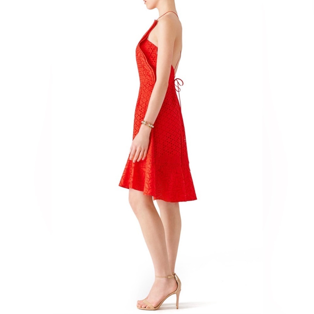 Sachin & Babi Red Waltz Floral Dress - Picture 3 of 8